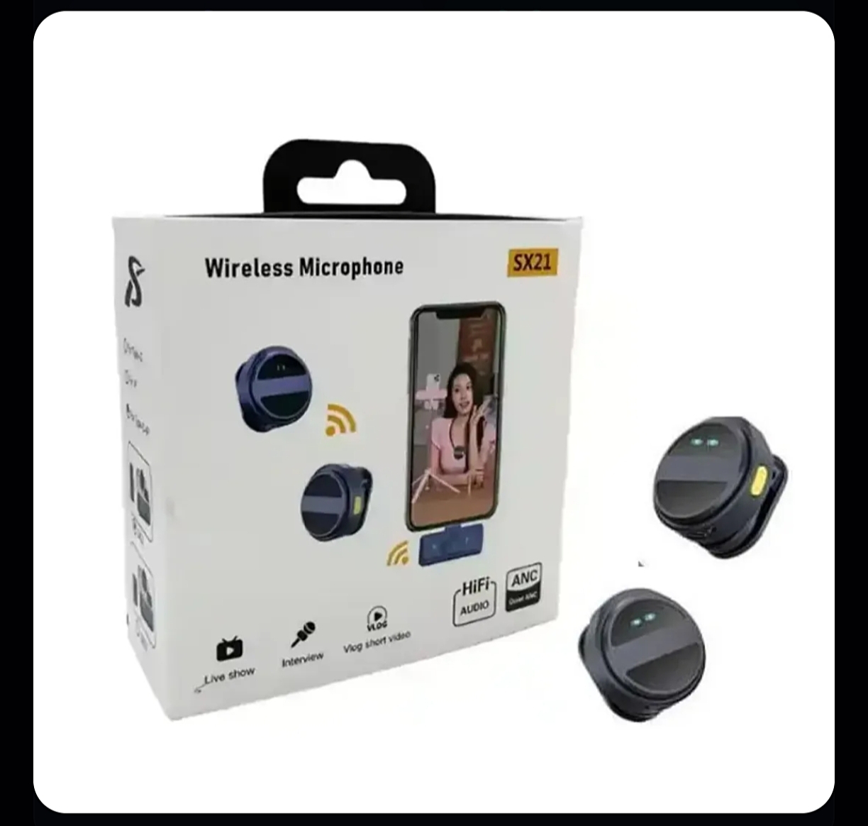 SX21 Wireless Dual Lavalier Microphone